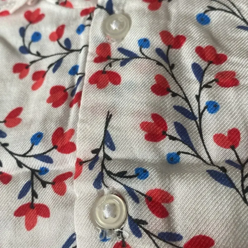 Oshkosh Bgosh heart floral ruffle button back